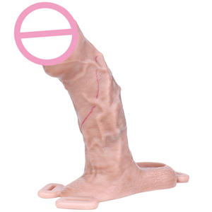 Condón de Silicona Realista Reutilizable, Extensor de Pene <span class=keywords><strong>para</strong></span> Mejorar la Erección, Funda Extensora de Pene <span class=keywords><strong>para</strong></span> Hombres, Juguetes Sexuales <span class=keywords><strong>para</strong></span> Adultos - Product Image 5