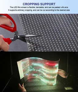 Topvision dính ánh sáng thương mại bên ngoài kính xem qua video phim Windows trong suốt Màn hình hiển thị LED - Product Image 2