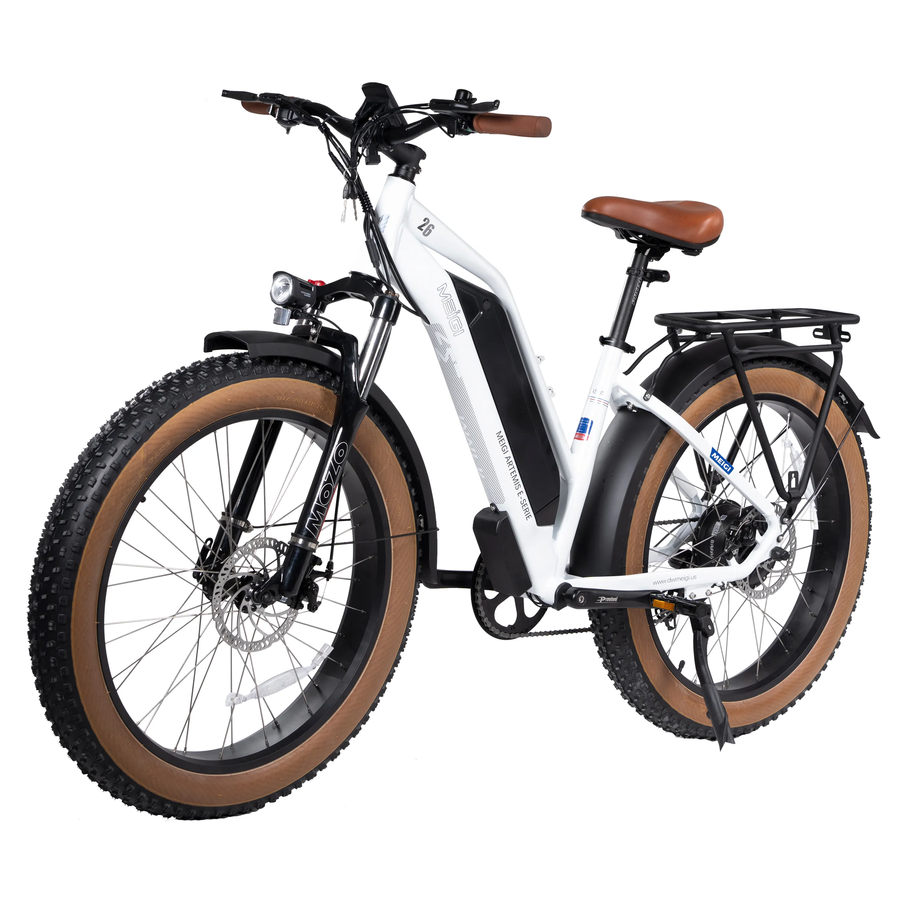 MEIGI Lawine E-Bike Elektro-Mountainbike 16ah Lithium-Batterie Elektro fahrrad Langstrecken-Elektro fahrrad Motorrad Vintage