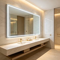 Interrupteur à capteur de mouvement radar 12V 60W pour miroir de salle de bain LED avec contrôle CCT, gradation et anti-buée