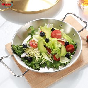 Nicety Spanish Stainless Steel <strong>Paella</strong> <strong>Pan</strong> Seafood Frying <strong>Pan</strong> With Double Handle Kitchen Restaurant Various Sizes Frying <strong>Pan</strong> - Product Image 6