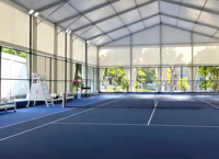Couverture de court de padel rétractable événements sportifs décontractés toit de court de tennis à pagaie imperméable