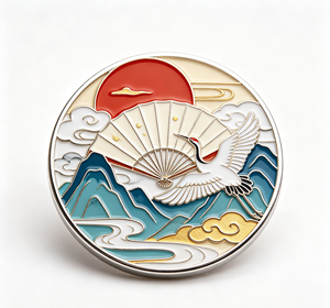 Pin de Solapa de Metal Esmaltado Personalizado, Insignia Redonda con Personaje de Dibujos Animados, Chapado en Oro, Pin Coleccionable para Regalo o Souvenir - Product Image 1