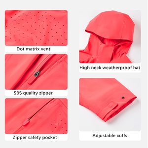 Xsunwing léger respirant femmes Soft Shell <span class=keywords><strong>veste</strong></span> coupe-vent <span class=keywords><strong>veste</strong></span> <span class=keywords><strong>imperméable</strong></span> course extérieur échange <span class=keywords><strong>veste</strong></span> WDQ013 - Product Image 3