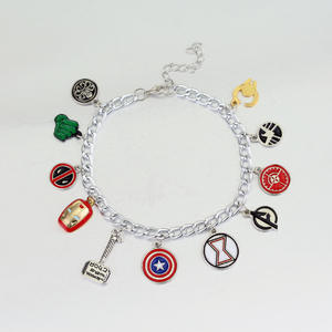 Nuevas Llegadas, Figura <span class=keywords><strong>de</strong></span> Acción <span class=keywords><strong>de</strong></span> Marvel, Pulseras <span class=keywords><strong>de</strong></span> los Vengadores, Pulsera <span class=keywords><strong>de</strong></span> Capitán América, Pulsera <span class=keywords><strong>de</strong></span> Iron Man, Pulsera con Dije para Hombre - Product Image 3