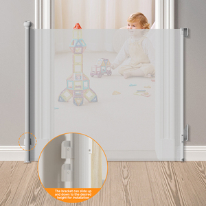 Kilitleme geri çekilebilir bebek emniyet kapısı yönlü kapalı Pet merdiven bariyer OEM özel Logo köpek kedi güvenlik görevlisi - Product Image 1