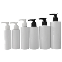 Bouteille en plastique PET blanche 100ml 120ml 150ml 200ml 250ml 300ml 400ml 500ml avec pompe à lotion Bouteille de shampoing et d'après-shampoing de 8 oz
