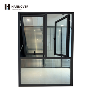 Hannover tiết kiệm năng lượng Low E Kính phá vỡ nhiệt casement Windows nhôm hợp kim khung Swing mở nhà mái hiên - Product Image 2