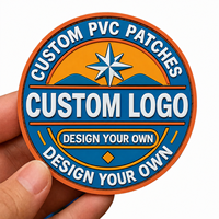 Patch thermocollant personnalisé auto-adhésif en caoutchouc avec logo, épingle de sécurité, en vrac, grand format, en PVC 3D, imperméable, à coudre, avec crochet et boucle pour chapeau