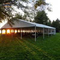 200 personnes 20x20 tentes de chapiteau pour les événements cérémonie structure en aluminium préfabriquée auvent transparent tente de mariage blanche