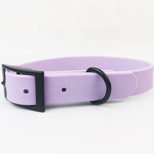बड़ा 25MM वाटरप्रूफ पर्पल पीवीसी डॉग कॉलर और मैचिंग लीश सेट सॉलिड वेस्टर्न स्टाइल वैयक्तिकृत प्लास्टिक पालतू प्रशिक्षण गियर - Product Image 2