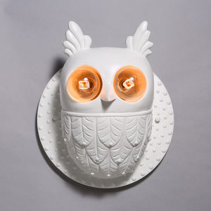 Lampe murale LED créative hibou avec lueur blanche chaude pour chambre d'enfants pépinière porche décor atmosphère éclairage - Product Image 3
