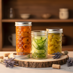 Bocaux en verre de qualité supérieure pour caviar et confitures, avec col en verre, écologiques, résistants à la chaleur, pour le stockage de gelées, bonbons et aliments pour bébés - Product Image 2