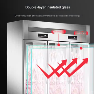Vitrine Réfrigérée Commerciale Verticale en Acier Inoxydable pour Viande Fraîche et Présentation - Product Image 4