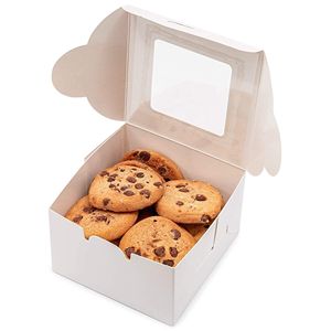 Scatole <span class=keywords><strong>per</strong></span> Cupcake in Cartone Riciclato con Logo Personalizzato, Stampa a Quattro Colori e 6 Fori, Sicure <span class=keywords><strong>per</strong></span> Alimenti, con Coperchio Trasparente - Product Image 4