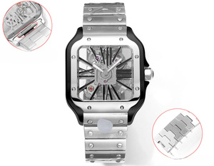 Montre mécanique automatique élégante et tendance, cadran entièrement ajouré, bracelet détachable rapide et remplaçable, boîtier en acier inoxydable - Product Image 2