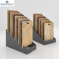 Présentoirs industriels robustes personnalisés blancs pour parquet, bois franc, carrelage céramique, carrelage mural, pierre et marbre