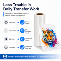 Film de transfert thermique DTF INHAOSIN pour Epson I3200, vêtements et accessoires personnalisés, transfert de couleurs vives, fournisseur en gros