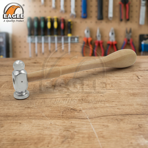 Marteau de façonnage Eagle 1'' en bois et acier pour bancs de travail de bijoutier, façonnage, texturation et gaufrage de bijoux - Product Image 3
