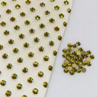 Strass en verre transparent écologiques à dos plat 16 facettes, en vrac (10 grosses unités), conditionnés individuellement en sachet, pour professionnels de la manucure et de la confection de vêtements