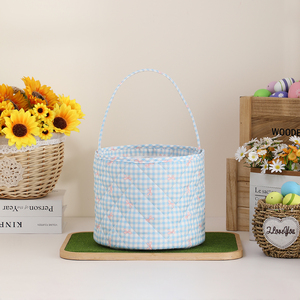 Panier <span class=keywords><strong>de</strong></span> rangement <span class=keywords><strong>de</strong></span> Pâques, organisateur matelassé à main, cadeau <span class=keywords><strong>de</strong></span> Pâques, fournitures <span class=keywords><strong>de</strong></span> fête, panier <span class=keywords><strong>de</strong></span> Pâques en polyester, achat en gros pour enfants - Product Image 4