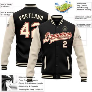 Custom <b>Men</b> Varsity Leather Sleeve <b>Jacket</b> Personalized <b>Baseball</b> Letterman Unisex Coats Stitched Name Number - Product Image 2