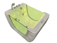 Baignoire Bébé Portable 2025 la Plus Récente avec Massage à Air Flottant Vortex, Ozone, Température Constante, Eau Chaude, Utilisation en Salle de Bain, Hydrothérapie Spa