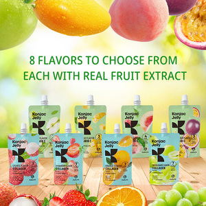 Snacks coreanos saudáveis baixas calorias Fibra dietética sem açúcar 0 Gram <span class=keywords><strong>Apple</strong></span> Flavor Konjac Jelly