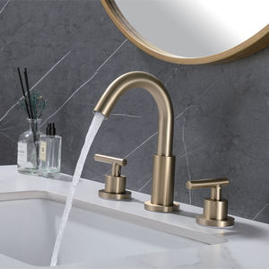 Modern Gold Chrome Brass Split Faucet with Dual Handles for Hot and Cold Sanitary Ware Single Handle Hand Wash Basin Faucet - Product Image 1