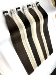 Extensiones de Cabello Ruso Virgen 100% Humano de Doble Trama, Precio de Fábrica Ruikang Genius Weft - Product Image 4