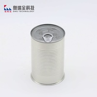 Boîtes étain vides de qualité alimentaire 425g, récipients en étain rond métallique personnalisé pour poissons, vente en gros ers7113 #