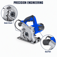 Scie à plongée circulaire sans balais HERZO 1050W 220-240V 110mm Profondeur de coupe 28mm 12000 tr/min pour le bois, bricolage, usage industriel et professionnel