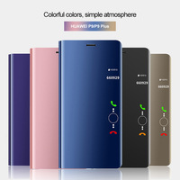 Étui intelligent à rabat pour Huawei Mate 10, miroir électro-plaqué, support intelligent, étui de téléphone à rabat pour Huawei P40