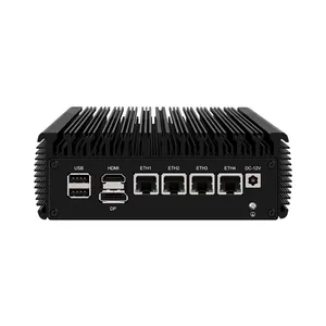 4x2.5Gbe I226V Fanless Micro Mini Computer Intel Celeron N5105 Firewall Appliance VPN Router 3x4K Mini PC For Business Home