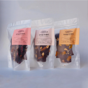 China custom mini printed stand up clear transparent plastic snack nut spice chili food packaging zip pouches doypack zipper bag