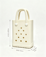 Sac à main étanche en EVA, mini sac fourre-tout portable, sac de sortie à double fermeture, couleur bonbon, sac en maille Y2K durable pour la vie nocturne