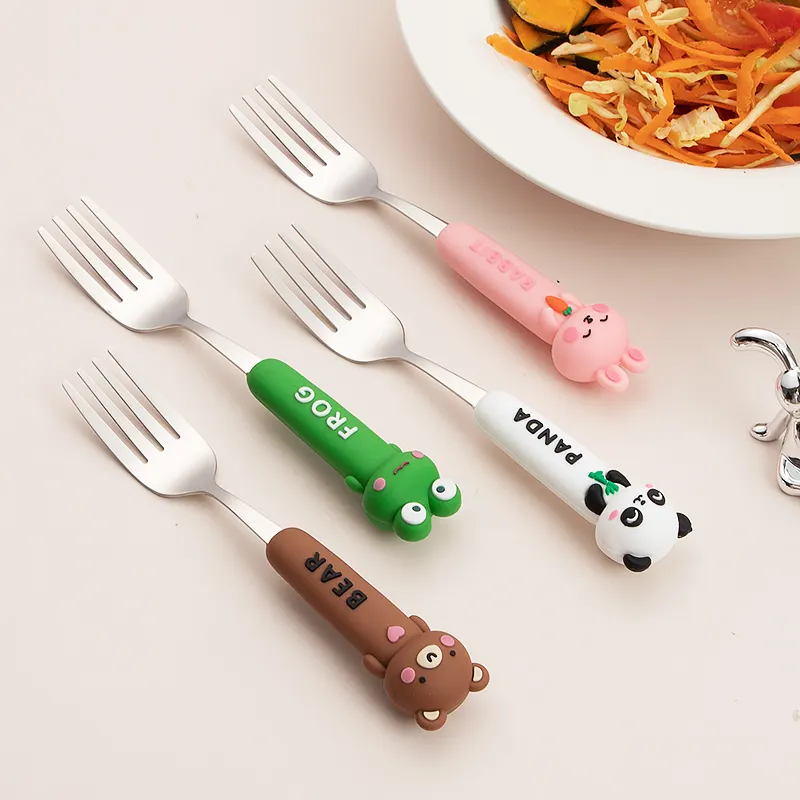 Cartoon small spoon children's flatware set home High appearance level 304 stainless steel creative spoon cutlery set