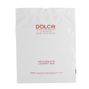 Bolsa de lavandería desechable personalizada bolsa de plástico con cordón <span class=keywords><strong>para</strong></span> lavandería embalaje de tela de hotel - Product Image 2
