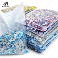 Vente directe d'usine de haute qualité SS6-SS20 dos plat cristal Hotfix strass 14400 pièces pour robe décoration verre matériel
