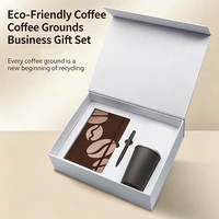 Coffret cadeau écologique : Mug de voyage en résidus de café, Carnet, Stylo, Logo personnalisé, Portable, Reliure cousue, Cadeau promotionnel d'entreprise