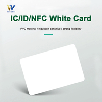 Carte PVC blanche vierge étanche CR80 F08 13,56 MHz, mini-étiquette, carte d'identité par sublimation pour carte de membre thermique, hôtel