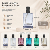 Lampe à parfum catalytique grande capacité 550 ml, brûleur d'huiles essentielles en verre pour aromathérapie, design carré, pour maison, bureau, hôtel, vente en gros
