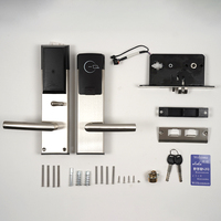 Serrure de porte en acier inoxydable pour hôtel, carte RFID intelligente, clé mécanique, carte mémoire avec système TT Hotel pour le contrôle d'accès des hôtels
