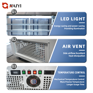Commercial Floor Mount Cake Display Refrigeration Equipment <b>Air</b> Stainless Steel Electronic Temperature Control for French - Product Image 3