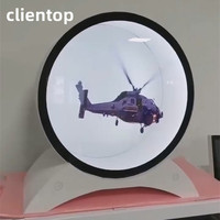 Écran transparent LCD de type rond personnalisé de 23.6 pouces FHD 1080P Panneau transparent LCD circulaire Vitrine d'effet 3D