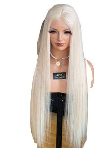 Livraison de nuit pré-plumé Blonde # 60A perruques de cheveux humains os droit avant de lacet perruques cheveux humains blonds de cheveux timides - Product Image 5