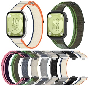 Bracelet de sport en nylon tressé élastique Trail Loop pour montre connectée <span class=keywords><strong>Huawei</strong></span> Watch Fit 3 <span class=keywords><strong>4</strong></span> <span class=keywords><strong>Pro</strong></span>, étanche et réglable - Product Image 1