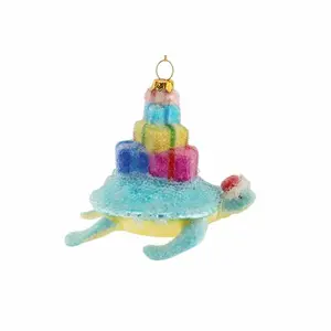 Op Maat Gemaakt Dier Beeldje Zeeschildpad Handgeblazen Glas Kerstboom Ornamenten Voor Kerstboom Geschenken Opknoping Decoratie