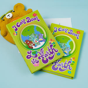 สมุดบันทึก<span class=keywords><strong>การ์ตูน</strong></span>ลายการ์ตูนน่ารักแบบรักษ์โลกสำหรับเด็กนักเรียนอนิเมะ ปกกระดาษเย็บเข้าเล่ม พร้อมปากกาลูกลื่น 6 สี - Product Image 4