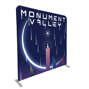 خلفية قماش مشدودة بتصميم غطاء وسادة، إطار ألومنيوم مخصص مطبوع بالجملة من المصنع مقاس 8x8 قدم لكابينة التصوير، للمعارض التجارية، الحفلات والزفاف - Product Image 4